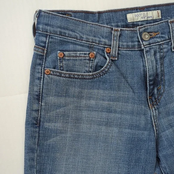 Levi's 515 Boot Cut Jeans 4M Blue Pockets - Picture 13 of 16